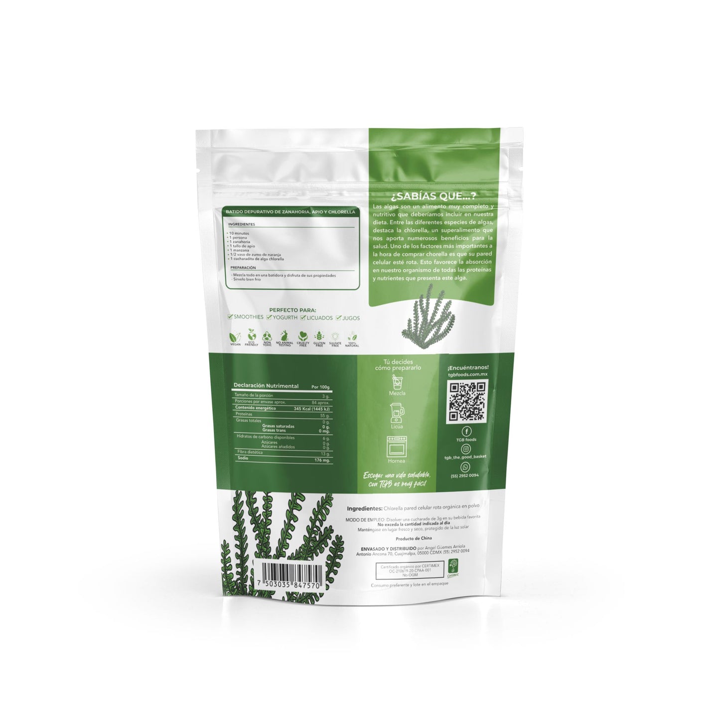 Chlorella BCW (Pared celular rota)